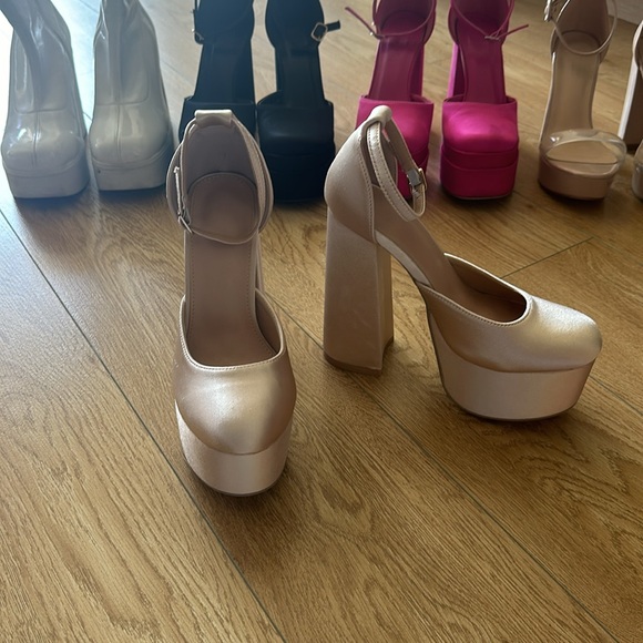 Satin platform heels - Picture 2 of 7
